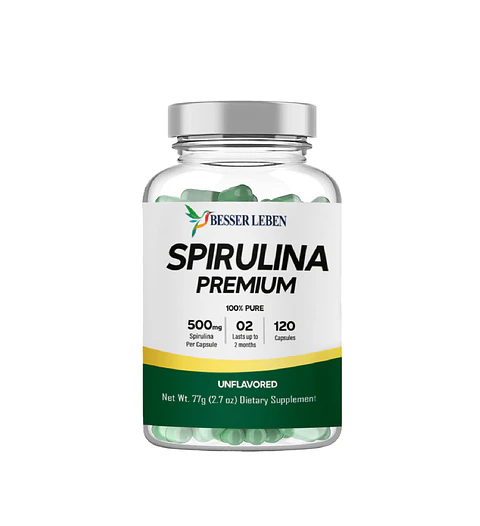 SPIRULINA PREMIUM 100% PURO  BESSER LEBEN ALEMÁN