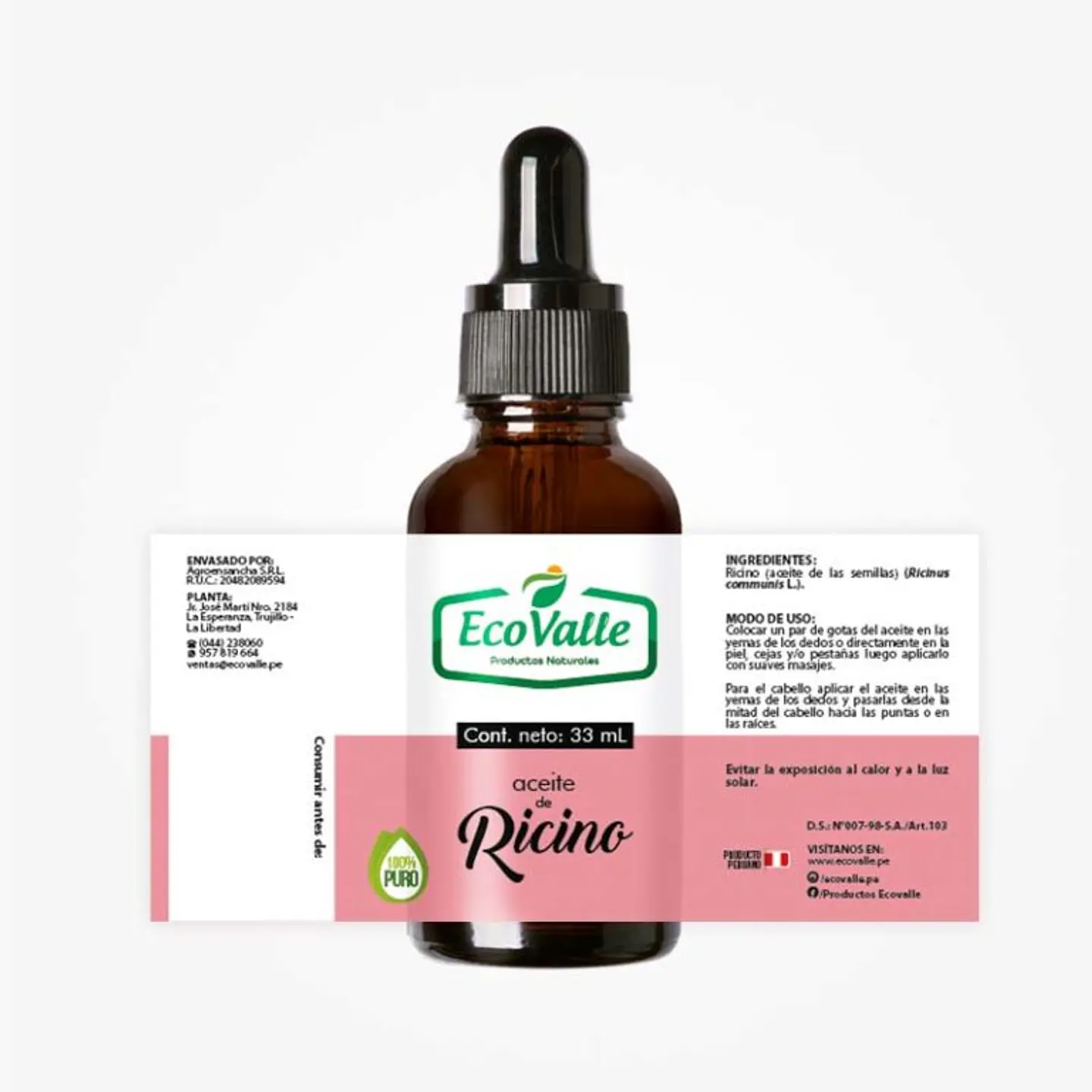 Aceite de Ricino base x 33 mL 2