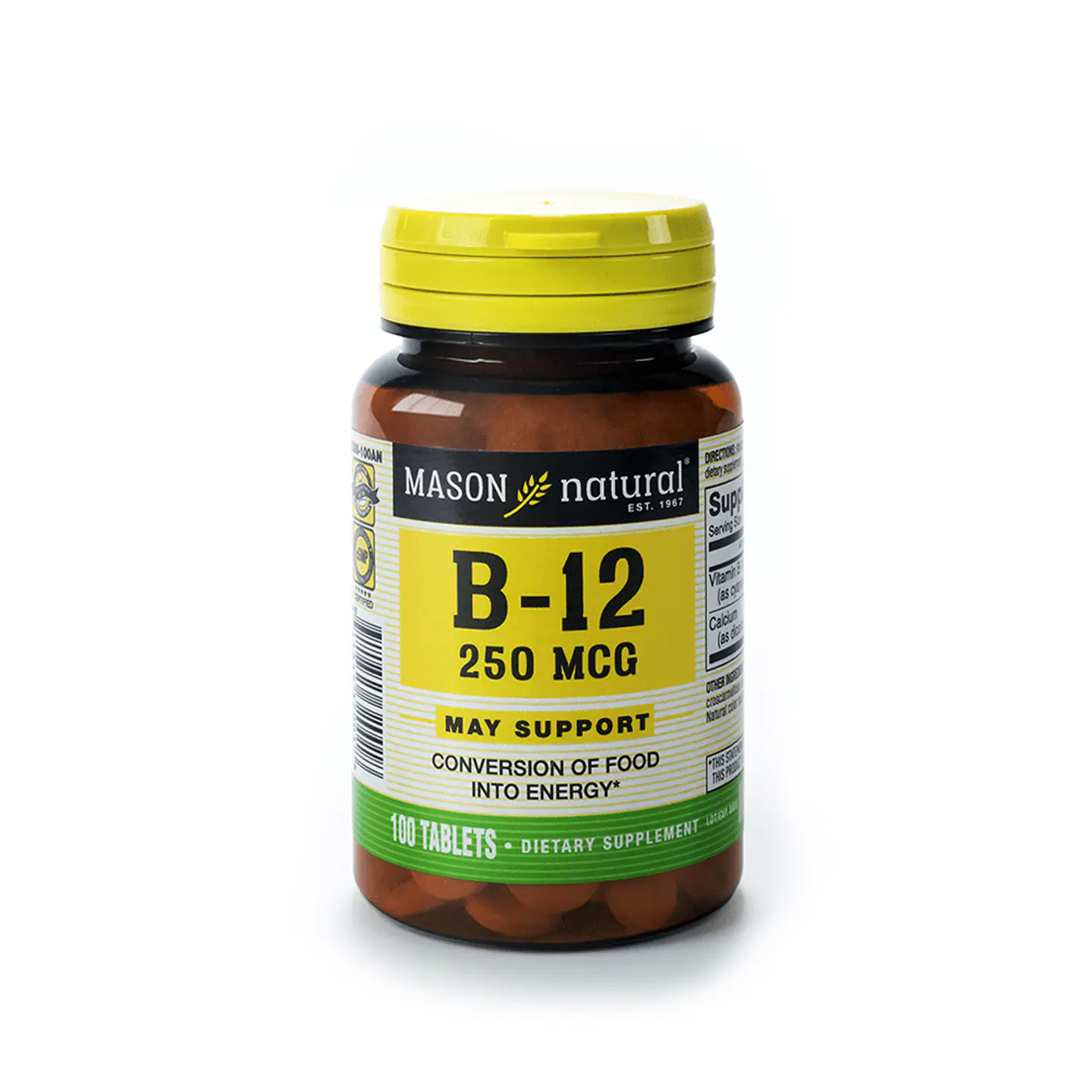 Vitamina B12 -250 Mcg Mason Natural 100 Tabletas 1