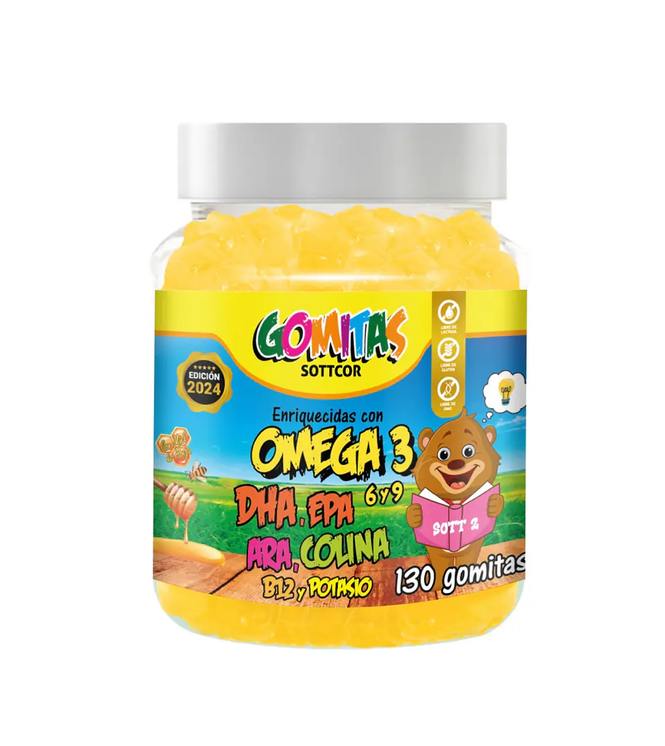 GOMITAS SOTTCOR LABS OMEGA PARA NIÑOS 100GR NARANJA 1