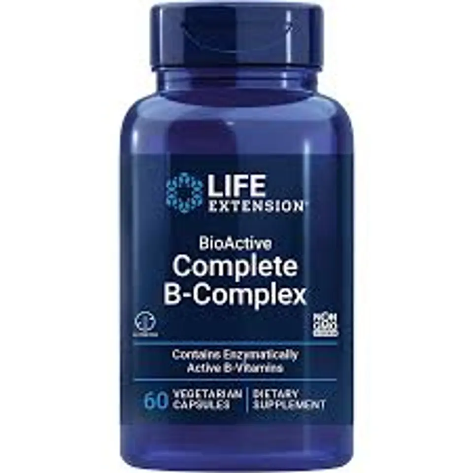 Bioactive Complete B complex - Life Extension 60 Capsulas 1