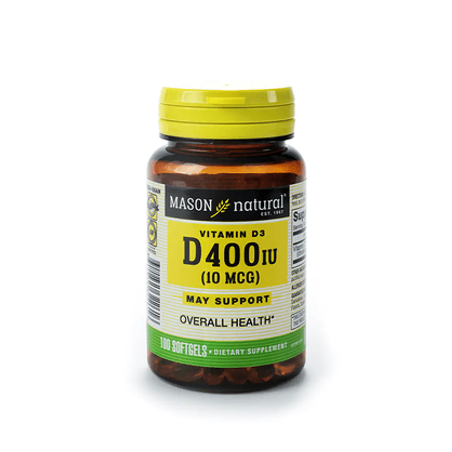 Vitamina D-400 Iu Mason Natural 100 Cápsulas 1