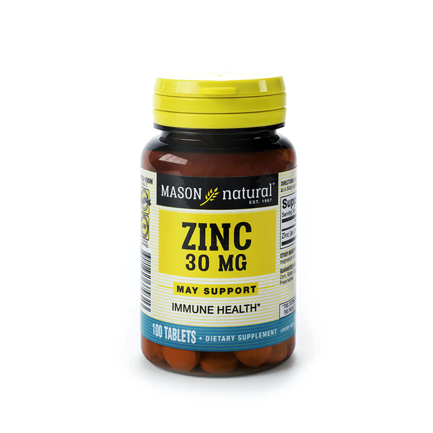 Zinc - 30 Mg Mason Natural 100 Tabletas 1