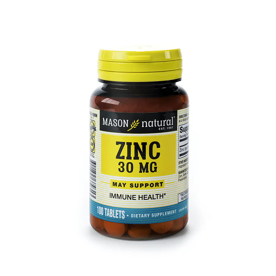 Zinc - 30 Mg Mason Natural 100 Tabletas 1