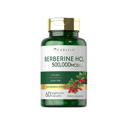 Berberina HCL, 500,00 mg, 60 Capsulas, Carlyle