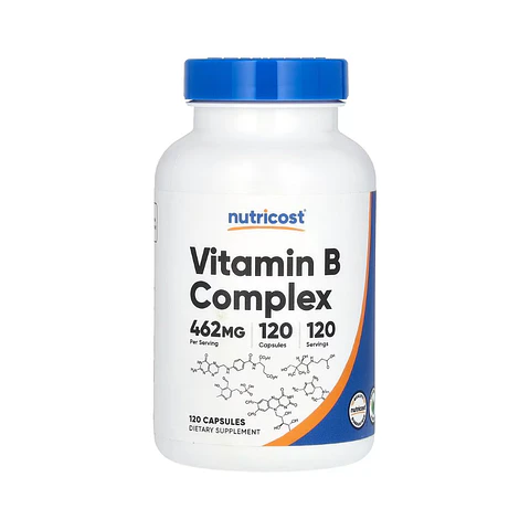 Complejo de vitaminas B, 462 mg, 120 cápsulas-NUTRICOST