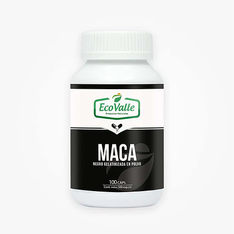 Maca negra Gelatinizada Cápsulas x 500mg – 100caps