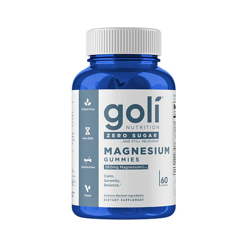 Goli Nutrition Magnesium Zero Sugar Gummies, 60 GUMMIES