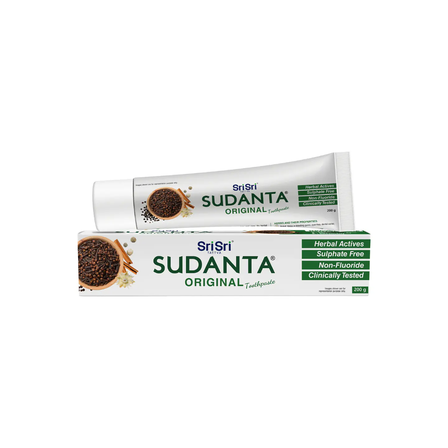 Sudanta Toothpaste - Non - Fluoride - 100% Vegetarian 200g – Sri Sri Tattva 1