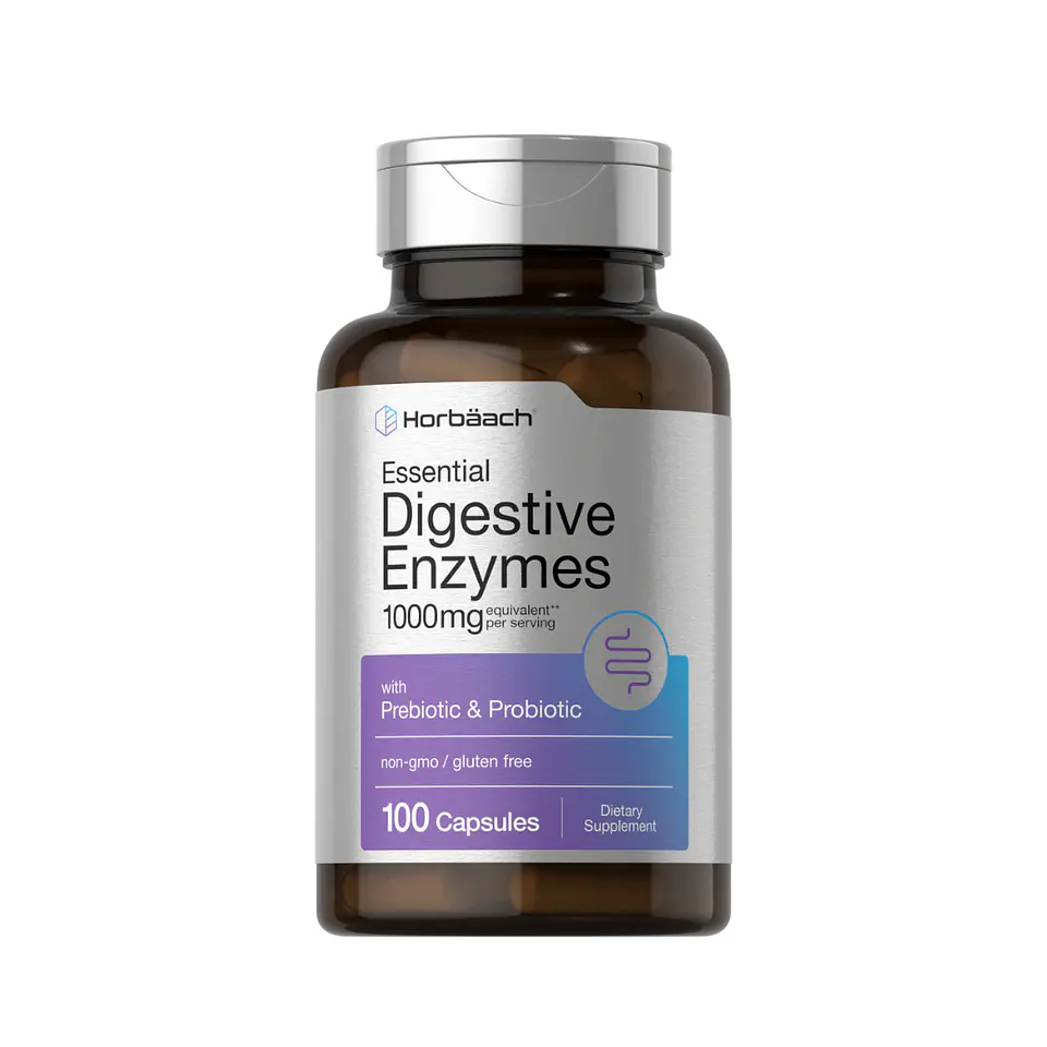 Enzymas Digestivas 1000 Mg 100 Capsulas Horbaach 1