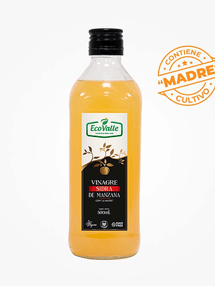 Vinagre sidra de Manzana c/cultivo madre x 500mL