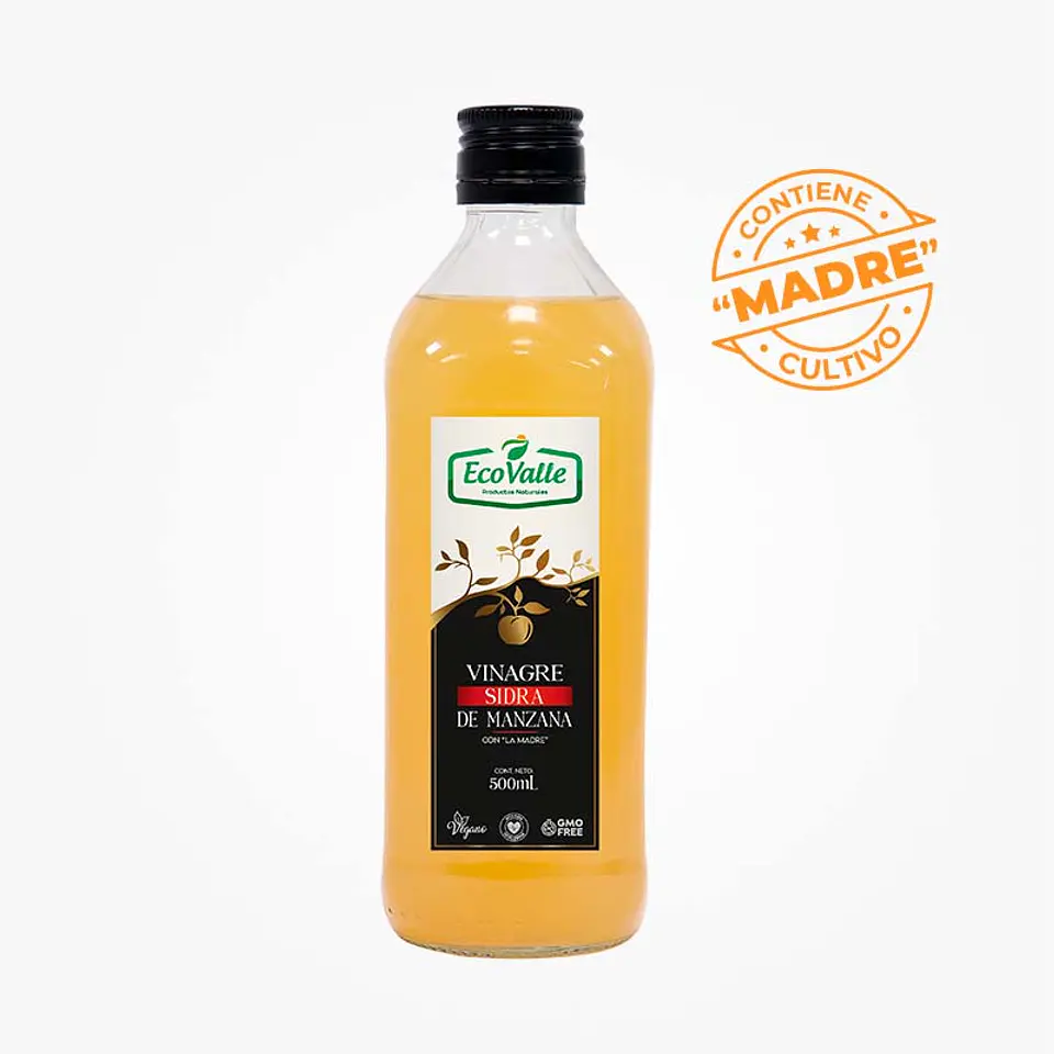 Vinagre sidra de Manzana c/cultivo madre x 500mL 1