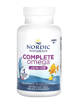 Complete Omega Junior. Limón, 180 minicápsulas blandas