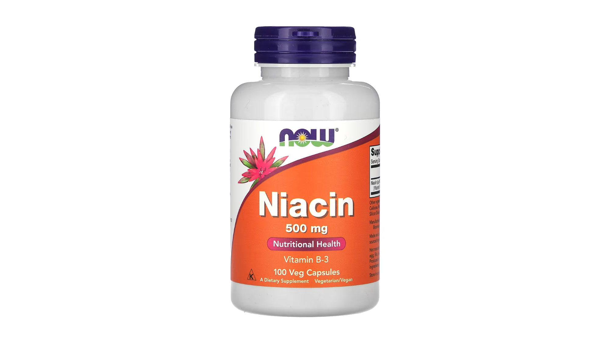 Niacina, 500 mg, 100 cápsulas vegetales 1