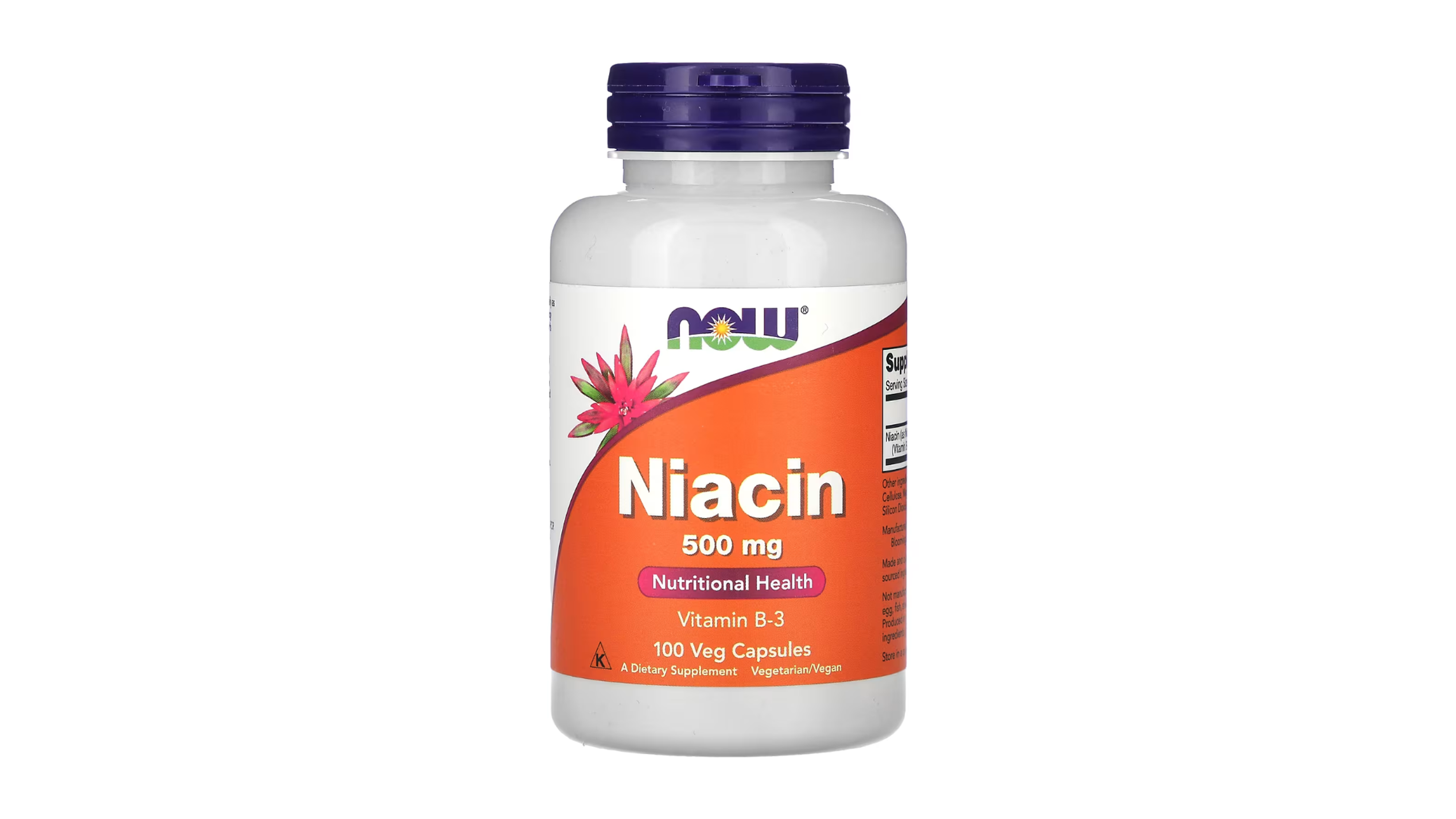 Niacina, 500 mg, 100 cápsulas vegetales 1