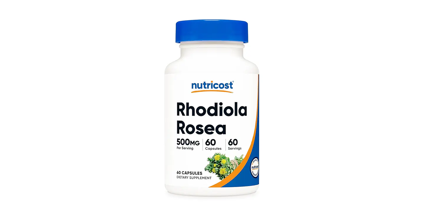 Rhodiola Rosea 500 mg, 60 cápsulas vegetarianas-NUTRICOST 1
