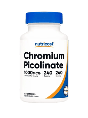 Nutricost, Picolinato de cromo, 1000 mcg, 240 comprimidos