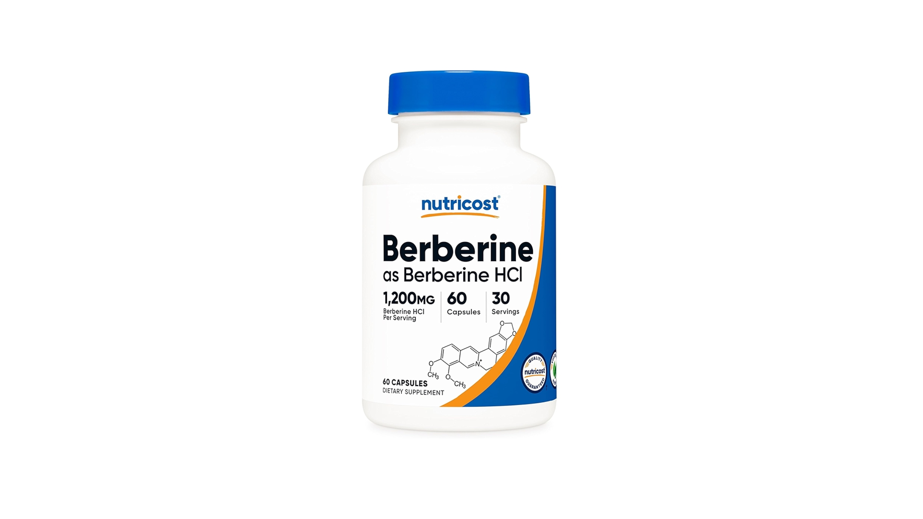 Berberina, 60 cápsulas (600 mg por cápsula) NUTRICOST 1