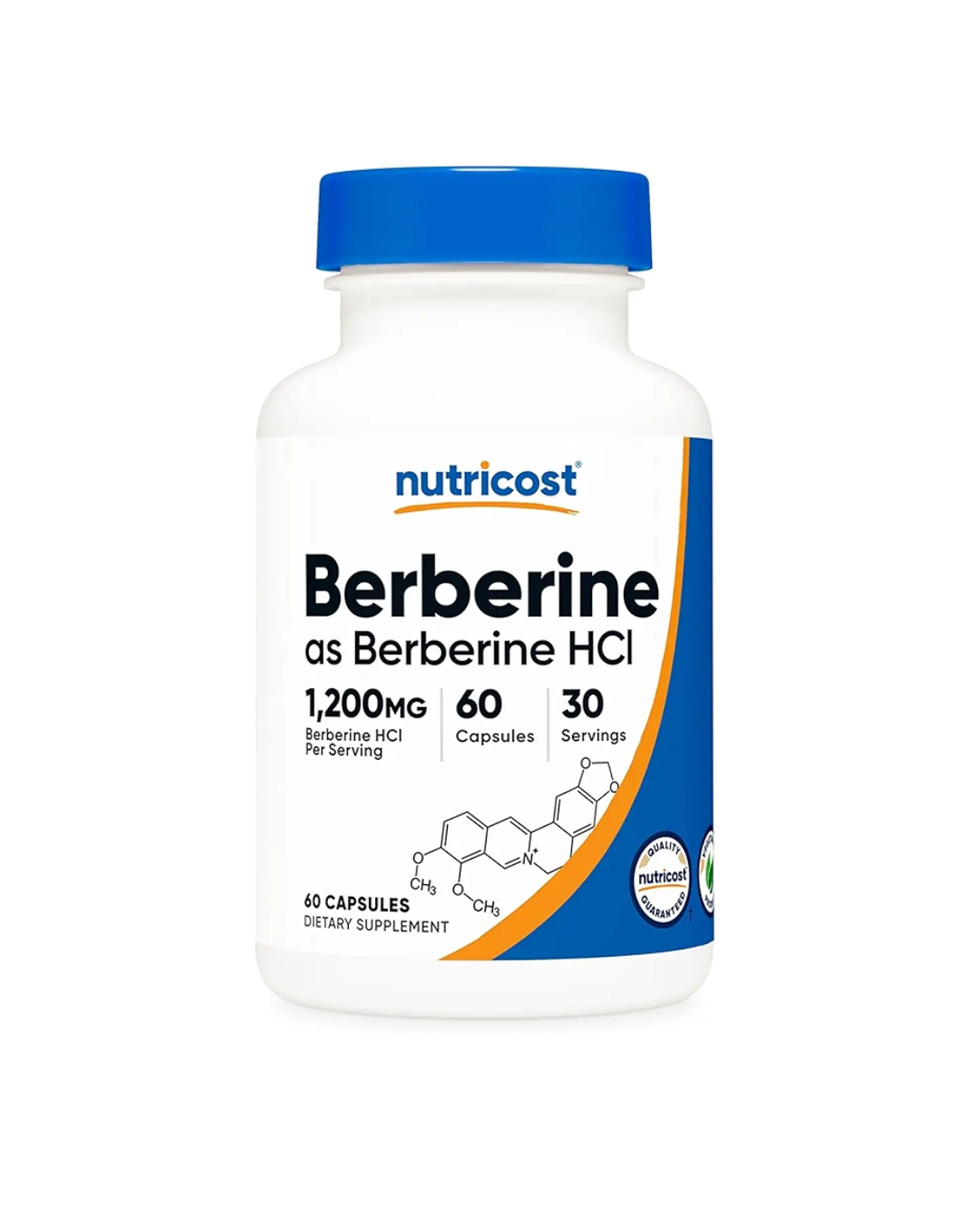 Berberina, 60 cápsulas (600 mg por cápsula) NUTRICOST 1