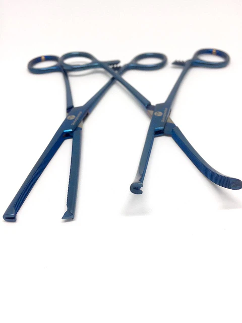 PINZA HEMOSTATICA KOCHER DE 18CM AZUL