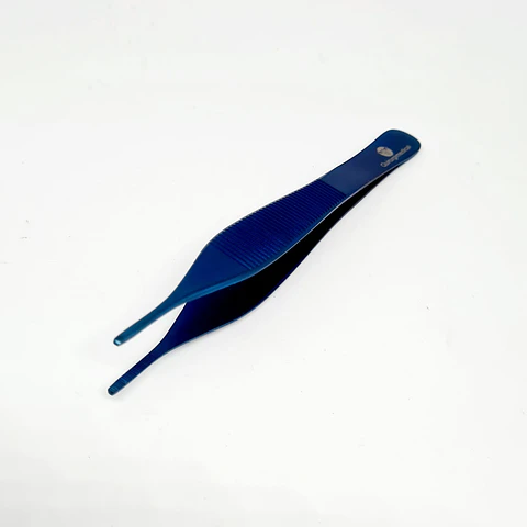 PINZA ADSON ANATOMICA DE 13CM COLOR AZUL