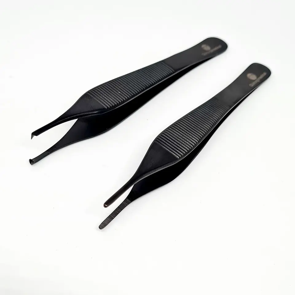 PINZA ADSON ANATOMICA DE 13CM COLOR NEGRO 4