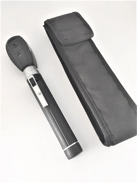 OFTALMOSCOPIO PROFESIONAL BLACK DE FIBRA ÓPTICA Y LUZ LED