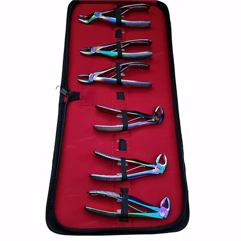 SET FORCEPS DENTALES EDICION COLORS TORNASOL PREMIUM