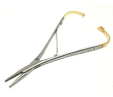 PORTA AGUJA MATHIEU DE 14CM  CARBURO TUNGSTENO