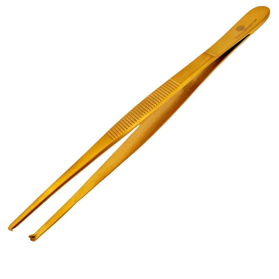 PINZA TISSUE DIENTE RATON DE 14CM COLORS GOLD 1