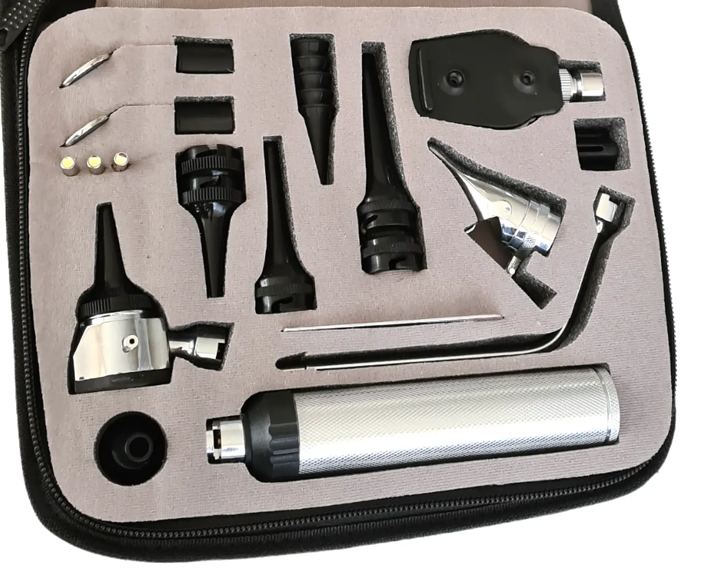 Otoscopio-Oftalmoscopio-set naso-laríngeo full veterinario-humano 2
