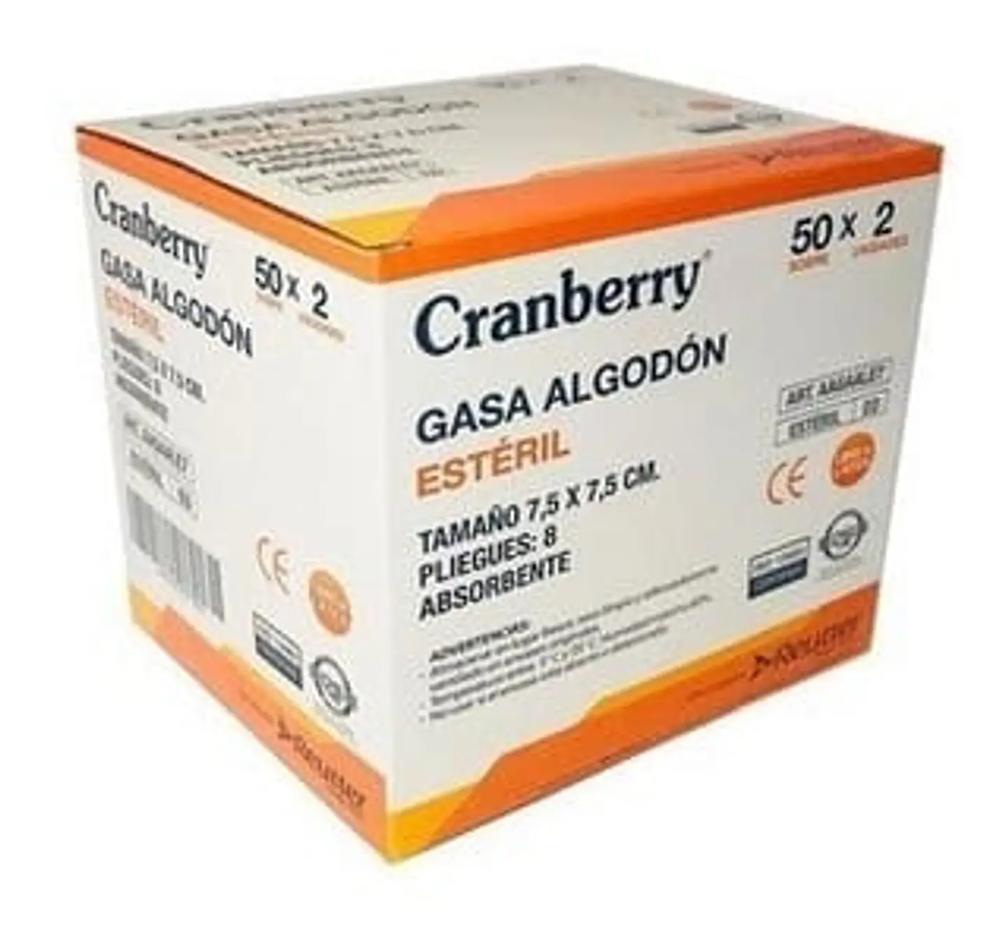CAJA GASA ALGODON ESTERIL DE 7,5x7,5CM 1