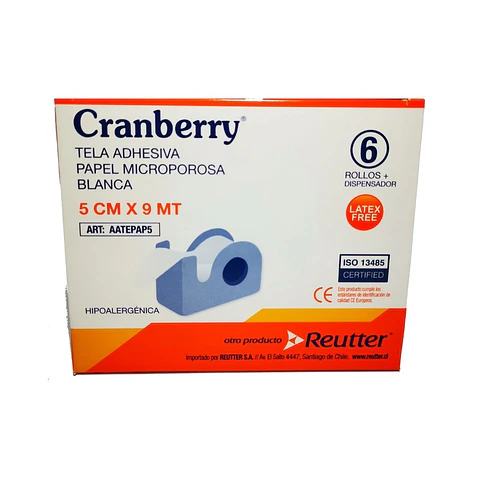 Caja de 6 Tela Adhesiva Papel Microporosa de 5cmx9m.
