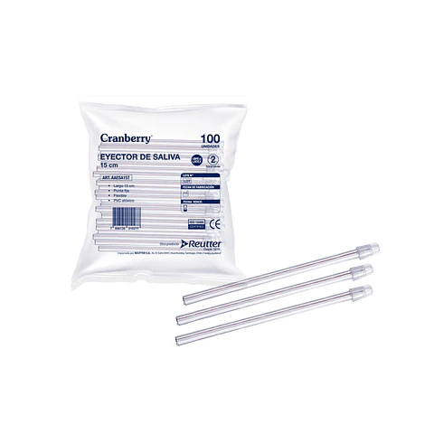 Eyector saliva transparentes de 15cm