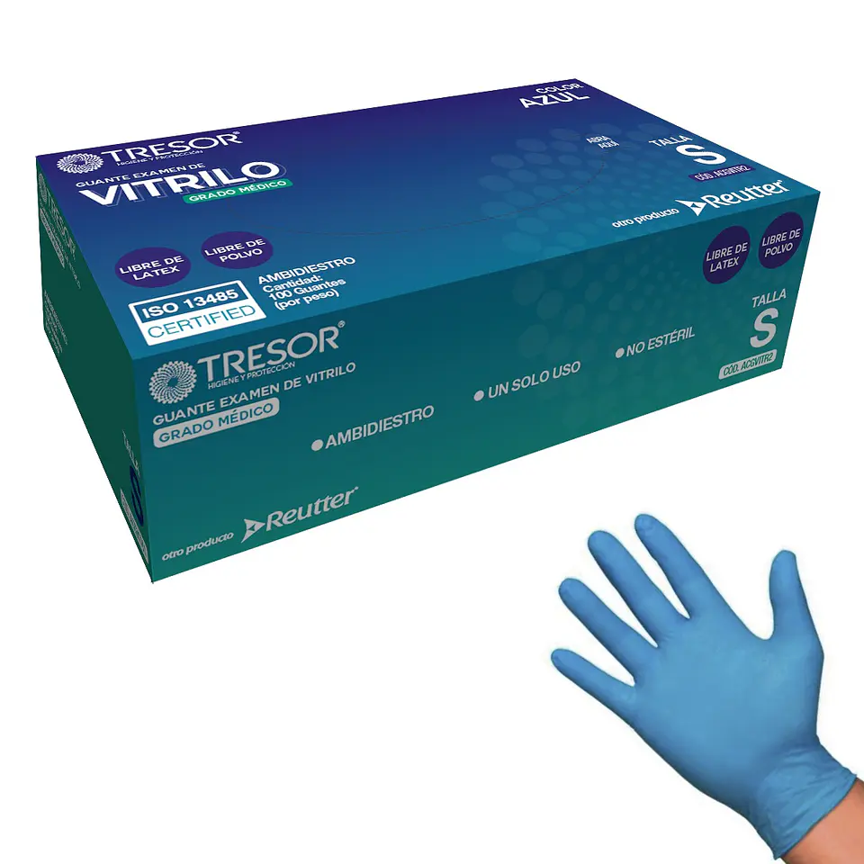 Caja guantes Vitrilo Azul 1