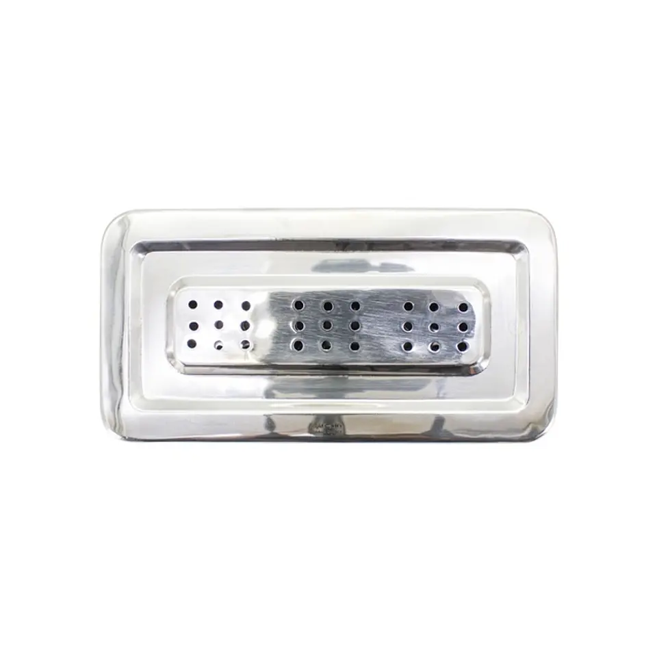 Caja de acero inoxidable perforada de 20x10x4cm 1
