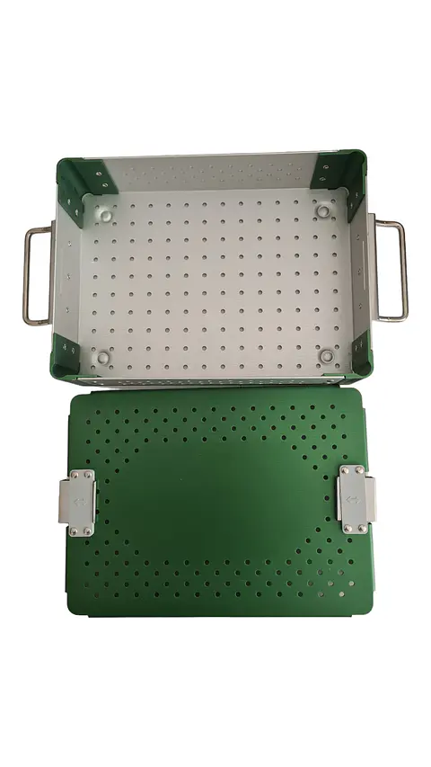 CAJA PERFORADA VERDE