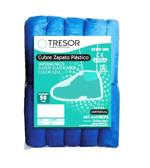 CUBRE CALZADO AZUL DE PLÁSTICO