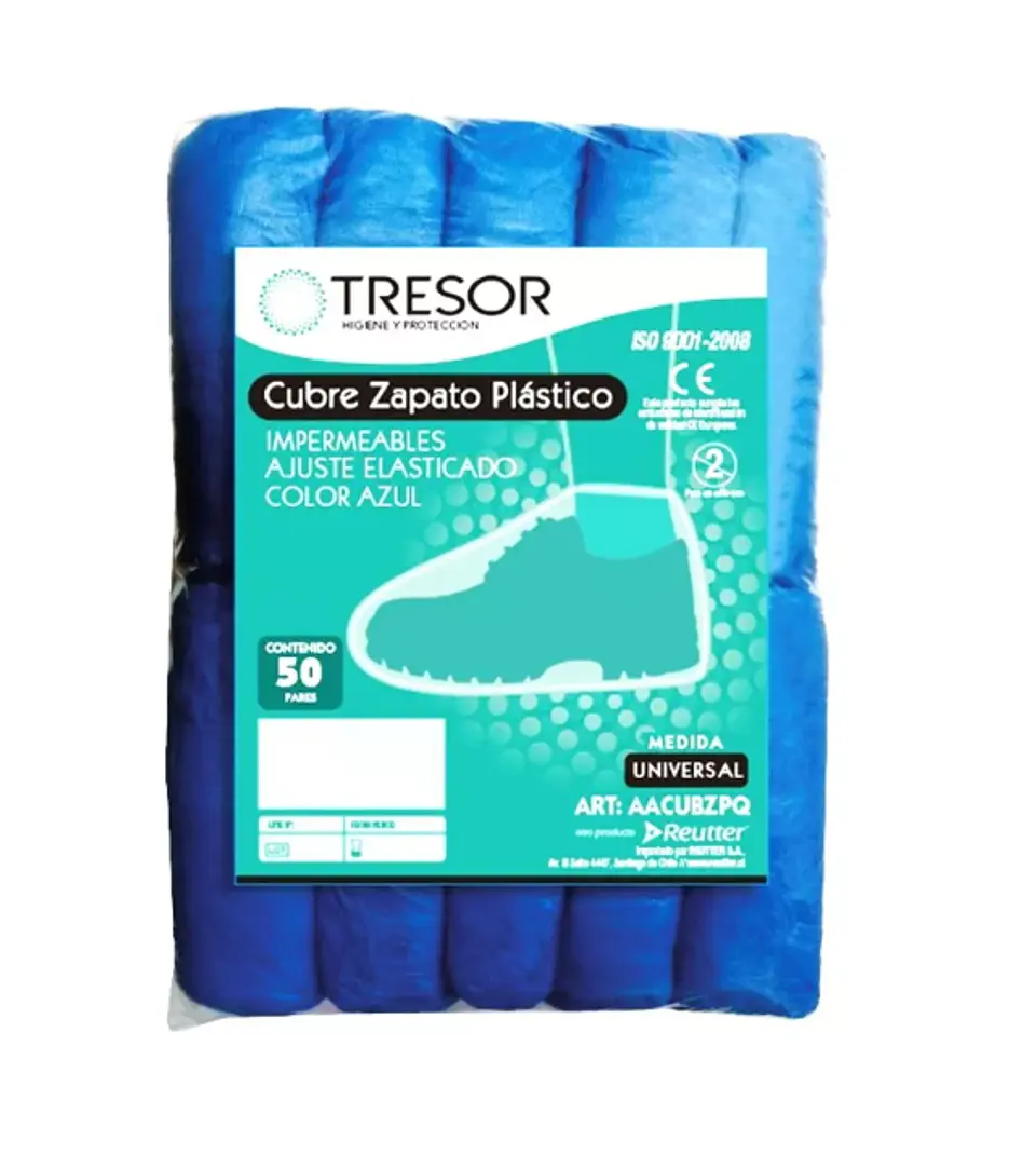 CUBRE CALZADO AZUL DE PLÁSTICO 1