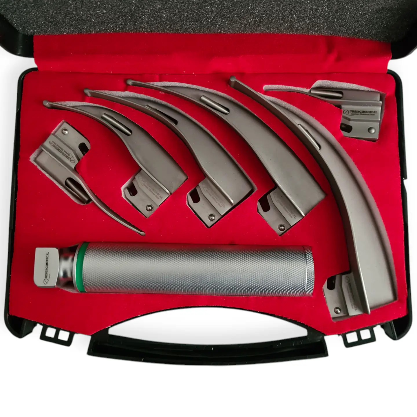 SET LARINGOSCOPIO MACINTOSH 6 HOJAS F.O 1