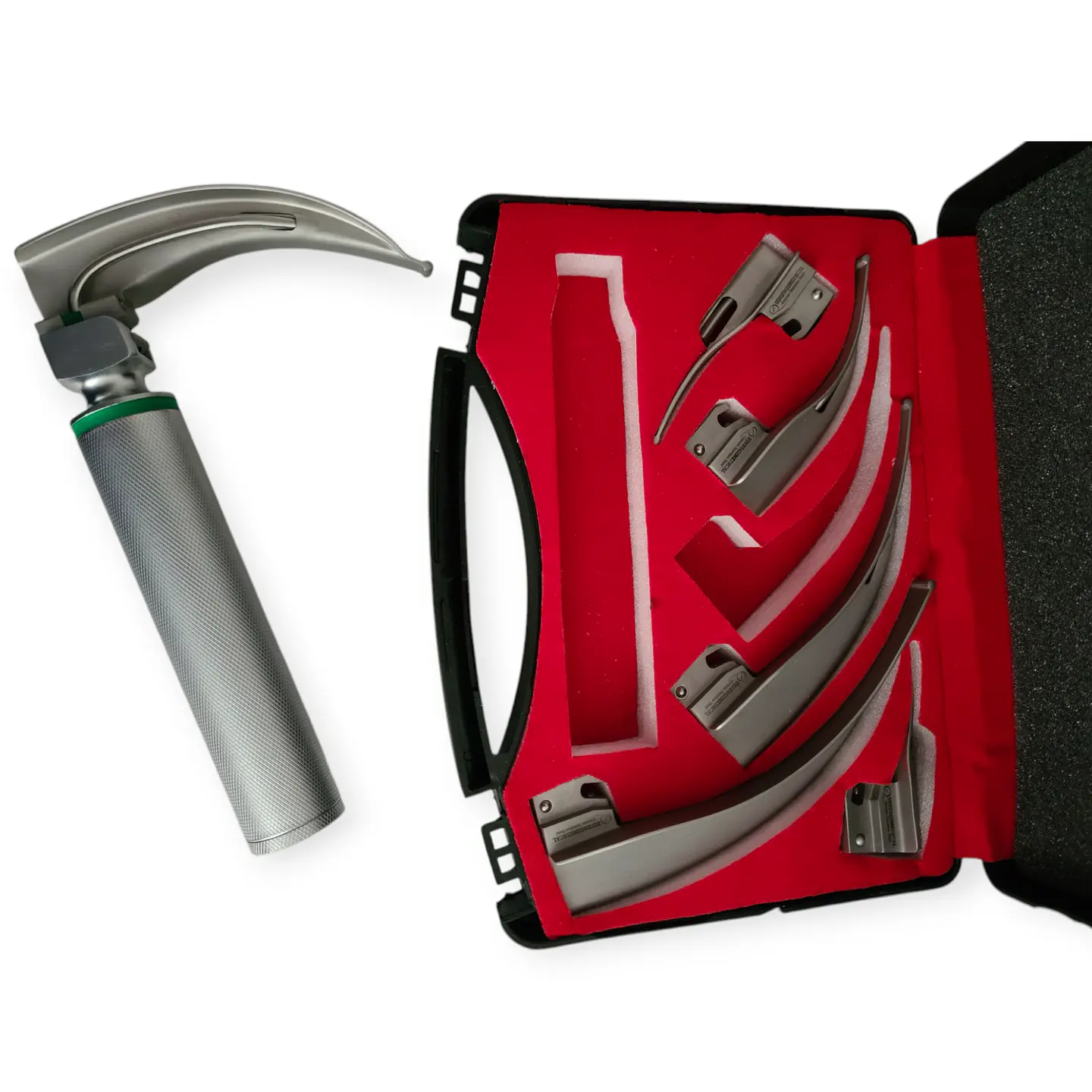 SET LARINGOSCOPIO MACINTOSH 6 HOJAS F.O 3
