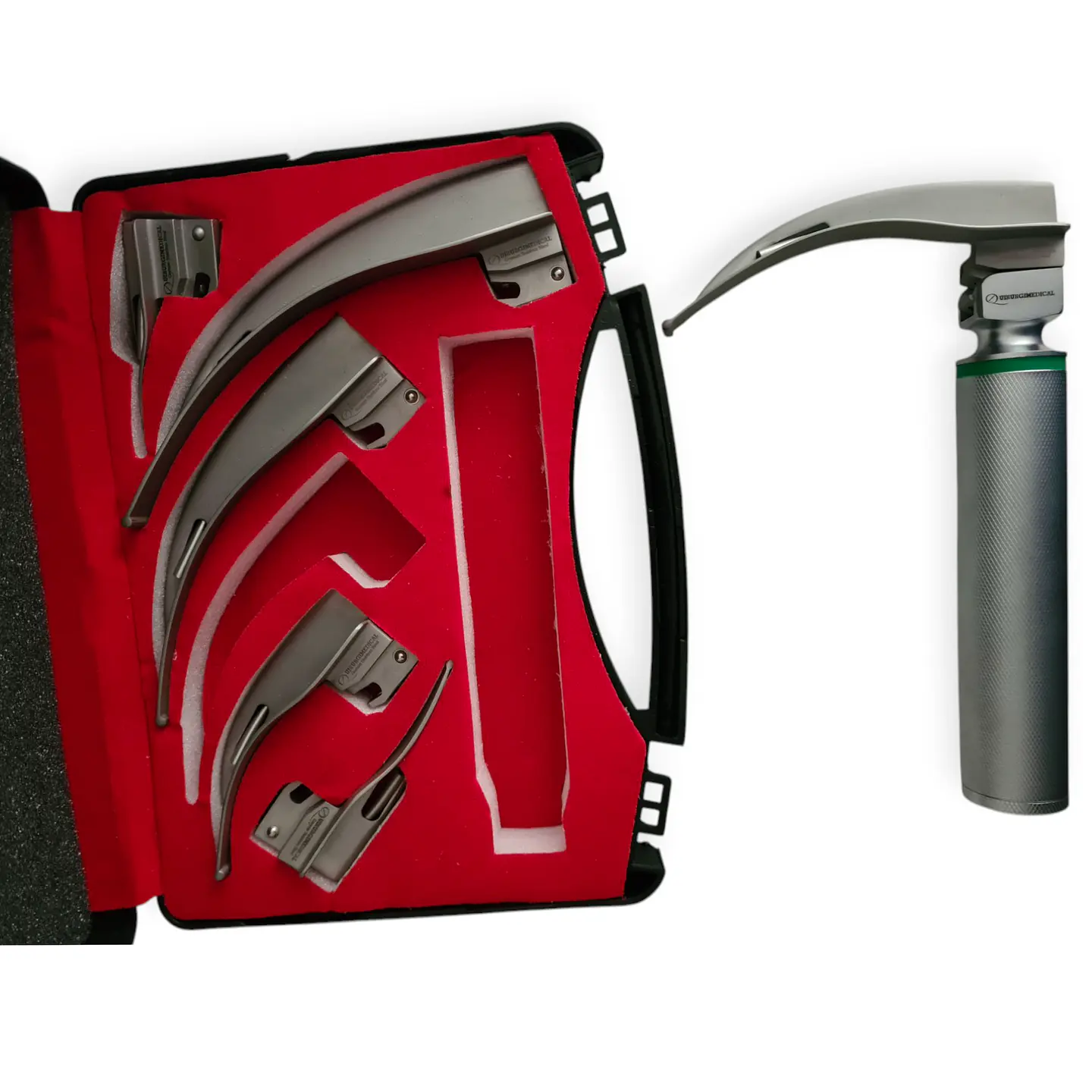 SET LARINGOSCOPIO MACINTOSH 6 HOJAS F.O 2