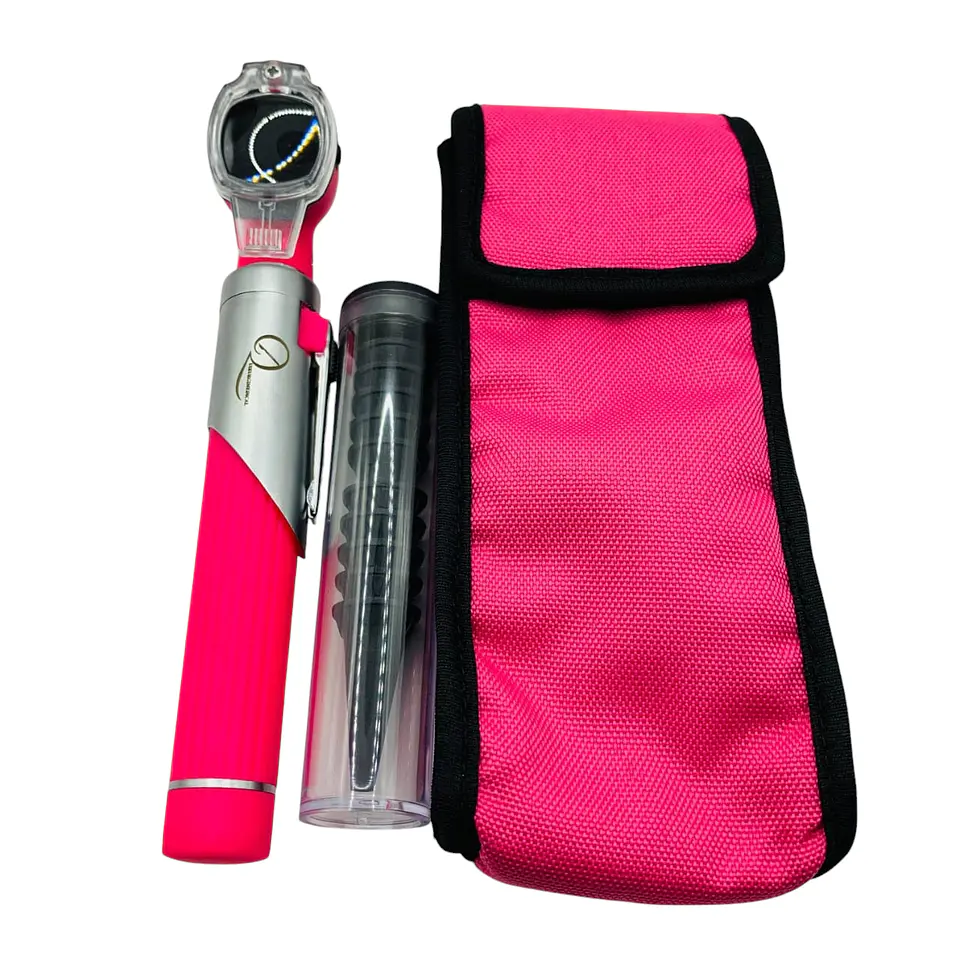 OTOSCOPIO LED DE F.O COLOR ROSADO 2