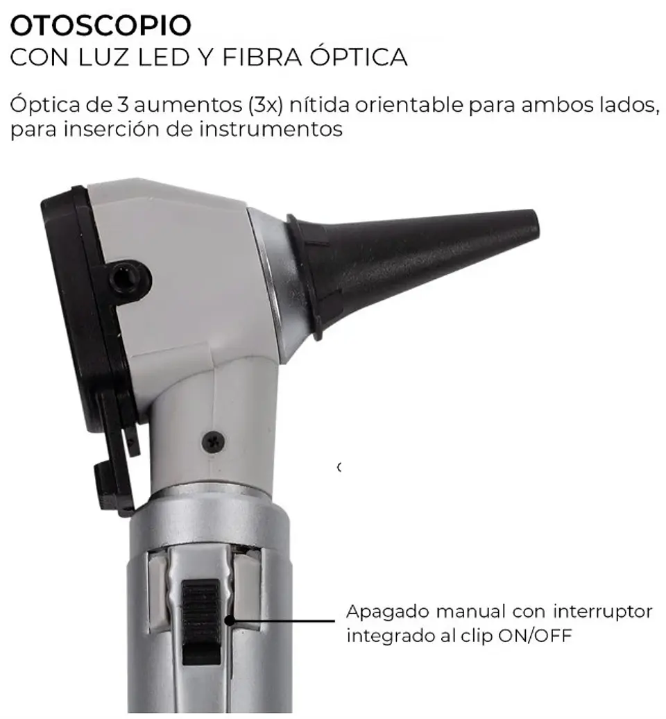 OTOSCOPIO F.O LED COLOR GRIS 4