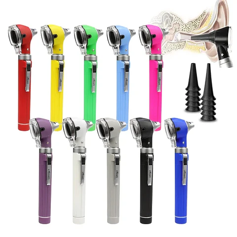 OTOSCOPIO MINI POKET COLORS DE FIBRA OPTICA Y LUZ LED