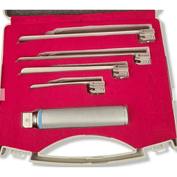 SET LARINGOSCOPIO MILLER 4 HOJAS FIBRA ÓPTICA