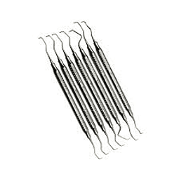 Set de 7 curetas dental Gracey.