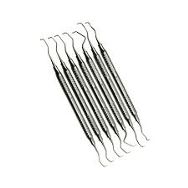 Set de 7 curetas dental Gracey.