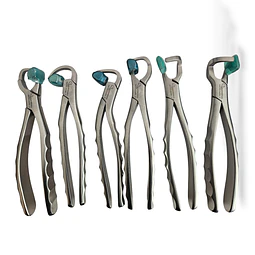 Kit 6 forceps de extracción dental atraumática 