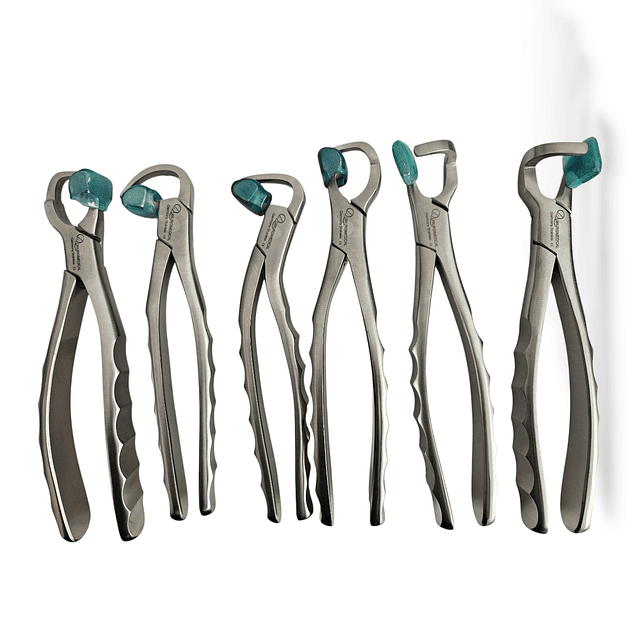 Kit 6 forceps de extracción dental atraumática 